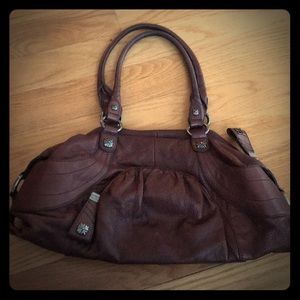B Makowsky Brown Leather Handbag